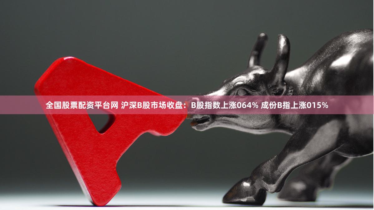 全国股票配资平台网 沪深B股市场收盘：B股指数上涨064% 成份B指上涨015%